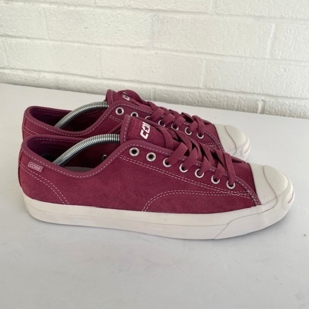 Converse CONS Jack Purcell Suede Low Top Sneakers Pink Men 7.5 Women 9 - Picture 6 of 10